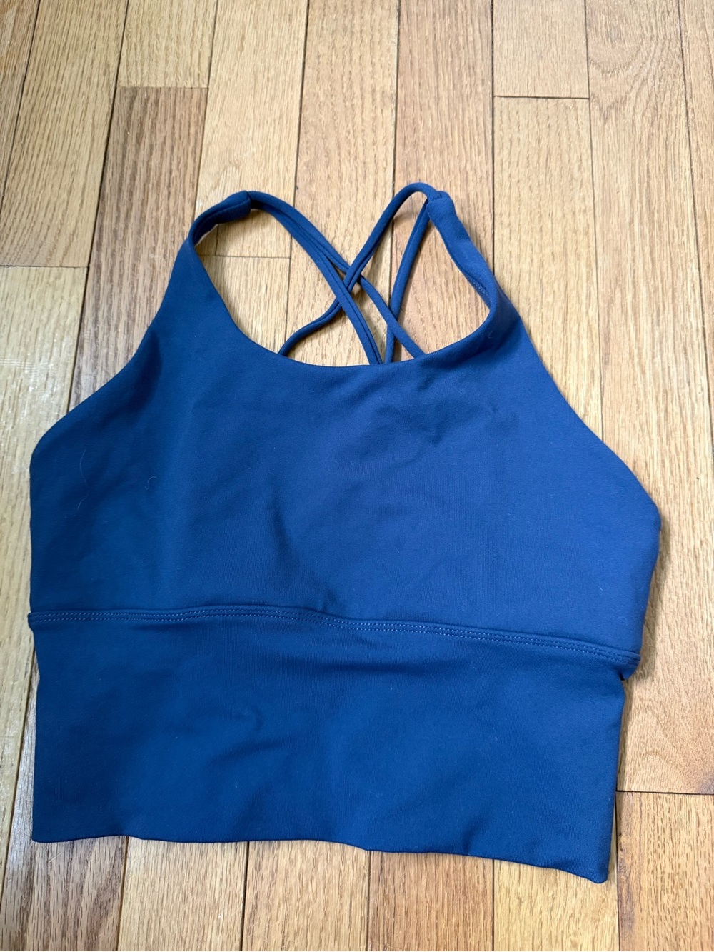 Women's Blue High-Neck Swim Top